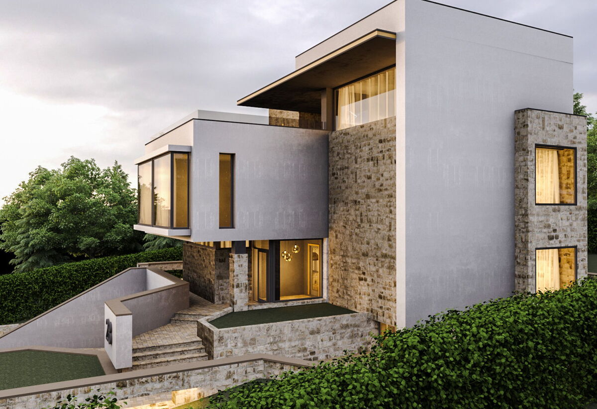 3D Visualisierung eines luxuriösen Hauses